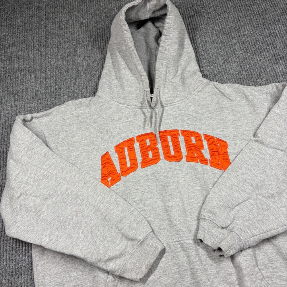 Red Oak Hoodie Mens XL Auburn University Tigers Sweatshirt Gray Orange NCAA